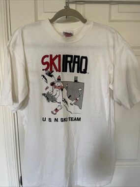 SKI IRAQ U.S.N. SKI TEAM Mens Size Large Peironnet/Lewis 1991 Desert Storm War